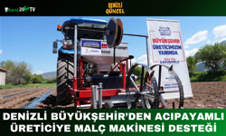 Denizli Büyükşehir’den Acıpayamlı Üreticiye Malç Makinesi Desteği