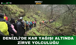 Denizli’de Kar Yağışı Altında Zirve Yolculuğu