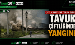 TAVUK ÇİFTLİĞİNDE YANGIN !