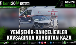 Yenişehir-Bahçelievler Kavşağında Korkutan Kaza