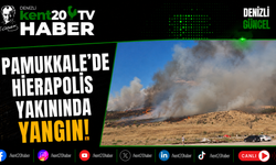 PAMUKKALE'DE HİERAPOLİS YAKININDA YANGIN!