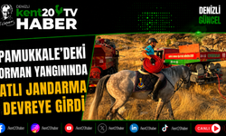 Pamukkale’deki Orman Yangınında Atlı Jandarma Devreye Girdi