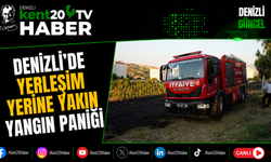 Denizli'de Yerleşim Yerine Yakın Yangın Paniği