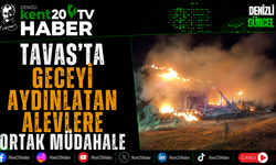 Tavas'ta Geceyi Aydınlatan Alevlere Ortak Müdahale