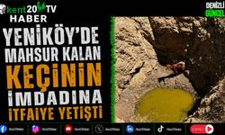 Yeniköy'de Mahsur Kalan Keçinin İmdadına İtfaiye Yetişti