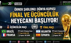DÜNYA KUPASI'NDA BÜYÜK FİNAL VE ÜÇÜNCÜLÜK HEYECANI!