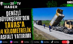 Denizli Büyükşehir'den Tavas'a 14 Kilometrelik Asfalt Yatırımı