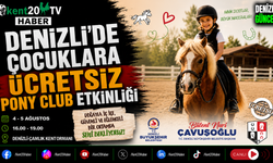 Denizli'de Çocuklara Ücretsiz Pony Club Etkinliği