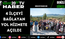 4 ilçeyi bağlayan yol hizmete açıldı