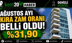 “Ağustos Ayı Kira Zam Oranı Açıklandı: Tavan Artış %31,90”