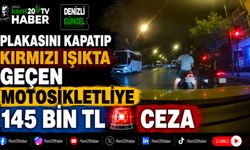 Plakasını Kapatıp Kırmızı Işıkta Geçen Motosikletliye 145 Bin TL Ceza