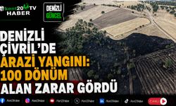 Denizli Çivril'de arazi yangını: 100 dönüm alan zarar gördü