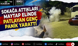 Sokağa attıkları maytap elinde patlayan genç panik yarattı