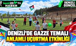 Denizli’de Gazze temalı anlamlı uçurtma etkinliği