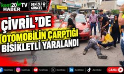 Çivril'de otomobilin çarptığı bisikletli yaralandı