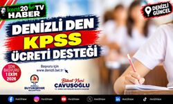 Denizli'den KPSS Ücreti Desteği