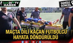 Maçta dili kaçan futbolcu hayata döndürüldü
