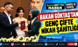 Bakan Göktaş'tan Genç Çifte Nikah Şahitliği