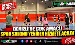 DENİZLİ’DE ÇOK AMAÇLI SPOR SALONU YENİDEN HİZMETE AÇILDI