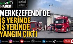 Merkezefendi'de iş yerinde yangın çıktı