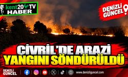 Çivril'de arazi yangını söndürüldü