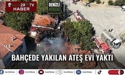 Bahçede yakılan ateş evi yaktı