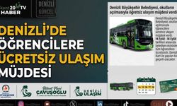 Denizli’de öğrencilere ücretsiz ulaşım müjdesi