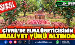 Çivril’de elma üreticisinin maliyet yükü altında