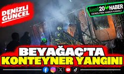 Beyağaç’ta konteyner yangını