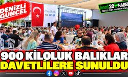 900 Kiloluk Balıklar Davetlilere Sunuldu