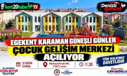 Egekent Karaman Güneşli Günler Çocuk Gelişim Merkezi açılıyor