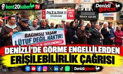 Denizli'de görme engellilerden erişilebilirlik çağrısı