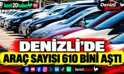 Denizli’de araç sayısı 610 bini aştı