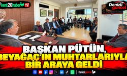 Başkan Pütün, Beyağaç'ın muhtarlarıyla bir araya geldi