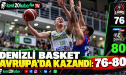 YUKATEL DENİZLİ BASKET AVRUPA’DA ASLANLARI DEVİRDİ