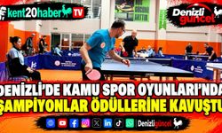 Denizli'de Kamu Spor Oyunları'nda Şampiyonlar Ödüllerine Kavuştu