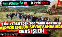 5 Üniversiteden 200 Tarih Öğrencisi Miryokefalon Savaş Sahasında Ders İşledi