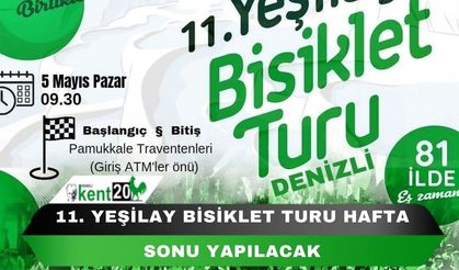 11. Yeşilay Bisiklet Turu hafta sonu yapılacak