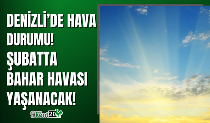 Denizli'de hava durumu nasıl olacak!