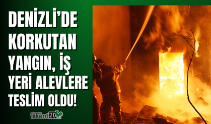 Alevlere teslim olan iş yeri paniğe sebep oldu!