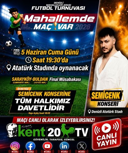 DENİZLİ’DE FUTBOL VE MÜZİK ŞÖLENİ