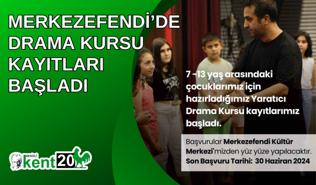 Merkezefendi’de drama kursu kayıtları başladı