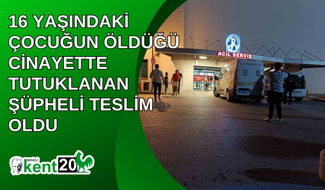 16 yaşındaki çocuğun öldüğü cinayette tutuklanan şüpheli teslim oldu