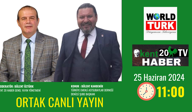 Kent20Haber WoldTurkTv ortak canlı yayın