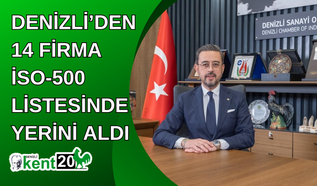 Denizli’den 14 firma İSO-500 listesinde yerini aldı