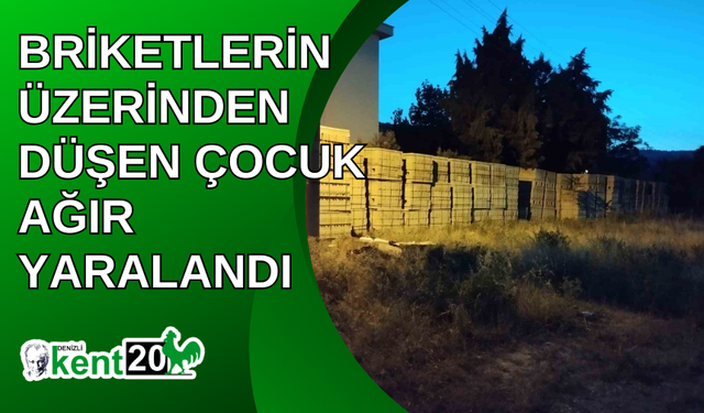 Briketlerin üzerinden düşen çocuk ağır yaralandı