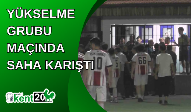 Yükselme grubu maçında saha karıştı