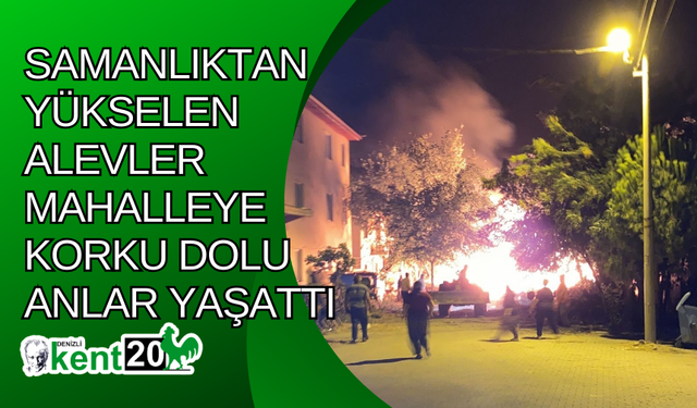 Samanlıktan yükselen alevler mahalleye korku dolu anlar yaşattı