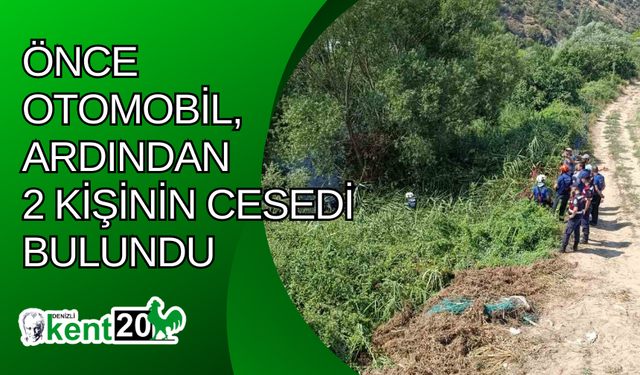 Önce otomobil, ardından 2 kişinin cesedi bulundu