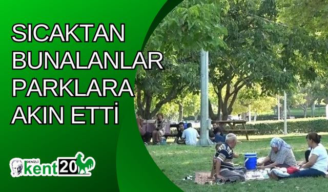 Sıcaktan bunalanlar parklara akın etti